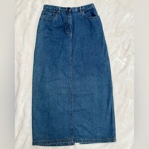 Rafaella Blue Denim Long Skirt Sz 8